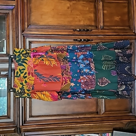 FARM RIO MIXED PRINT TIERED MAXI SKIRT! SZ. LG - NWT! - Picture 4 of 6